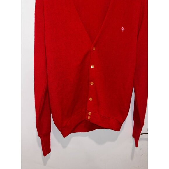 Christian Dior Vintage V-Neck Cardigan Red Sweater Men's Size Large - Picture 4 of 11